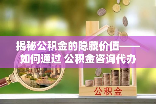 罗平揭秘公积金的隐藏价值——如何通过 公积金咨询代办提取 优化财富管理